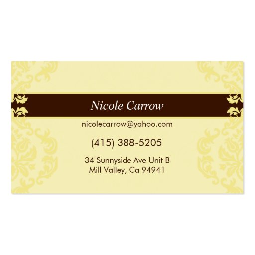 BUSINESS CARD :: finesse - Nicole (back side)