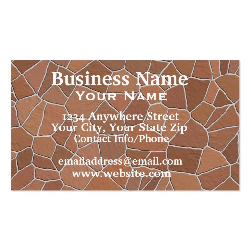 Business Card Flag Stone (front side)