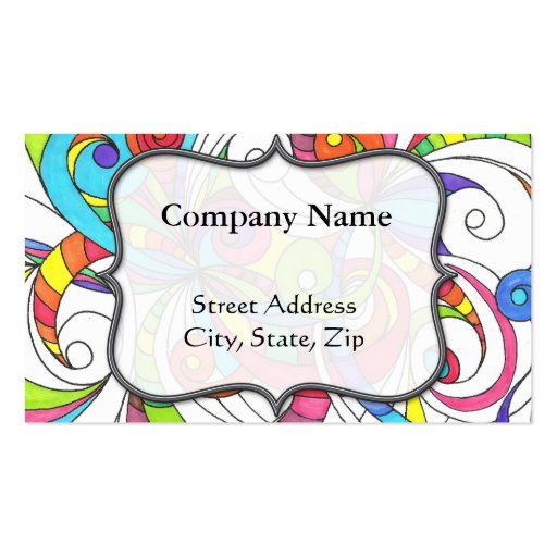 Business Card Floral abstract background (front side)