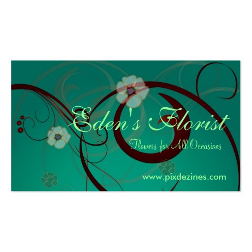 Business Card, Florals