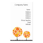 Business Card - Flower Wishing Tree Orange business cards