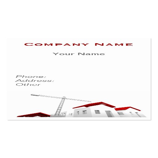Business Card for Construction Company