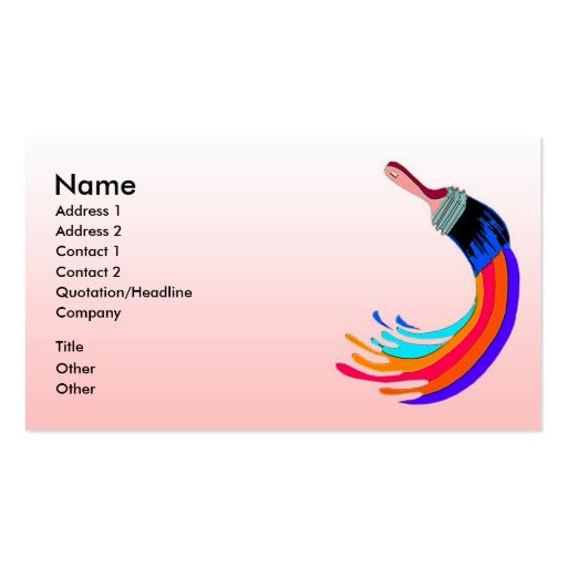 Business Card for Painter (front side)