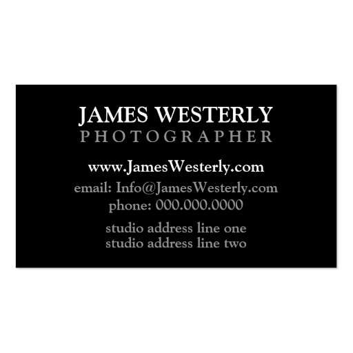 Business Card For Photographers (back side)
