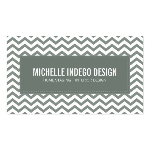BUSINESS CARD fresh chevron pattern (front side)