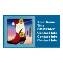 Business Card, Gift Tag - Cowboy Boot, All Dressed