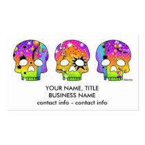 Business Card, Gift Tag - POP ART SKULLS