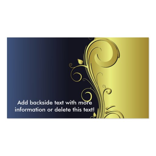 Business Card Gold and Blue (back side)