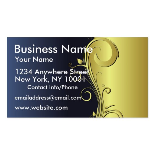 Business Card Gold and Blue
