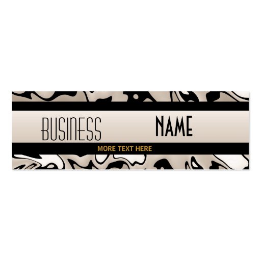 Business Card Gold Black Coffee Cream Swirl (front side)