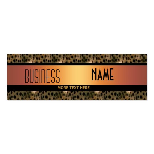 Business Card Gold Black Leopard