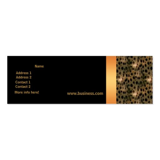 Business Card Gold Black Leopard (back side)