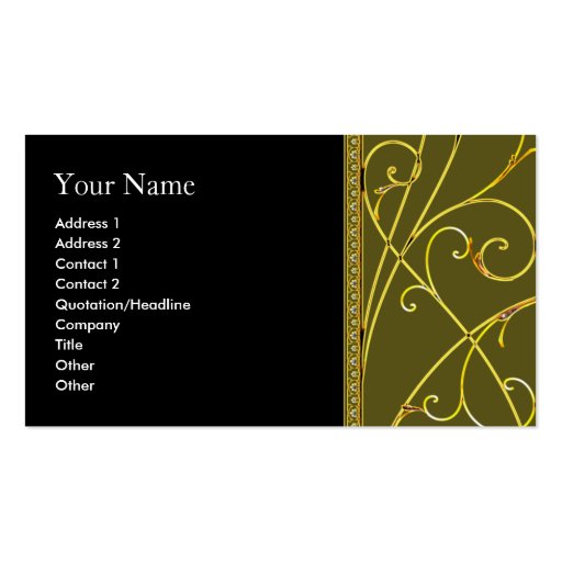 business_card_gold_floral business cards