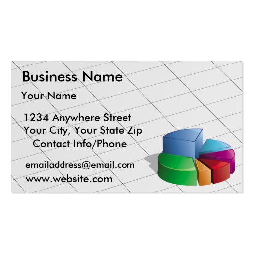 Business Card Green Pie Chart (front side)