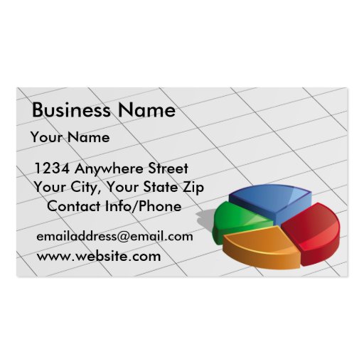 Business Card Green Pie Chart 2