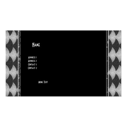 Business Card Grey Black Art Deco (back side)