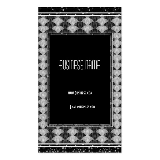 Business Card Grey Black Art Deco