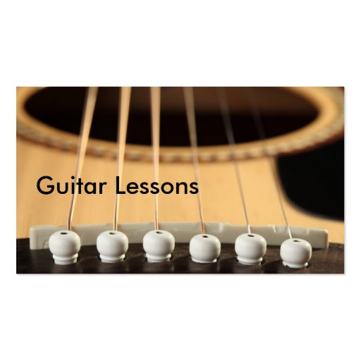 Business Card: Guitar Lessons (front side)