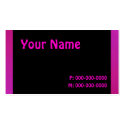 Business Card - Hot Pink and Black - Multipurpose