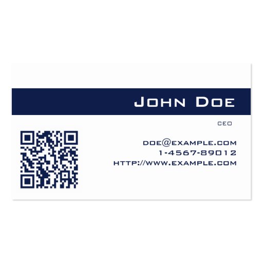 Business Card Imperial Dark Blue (front side)