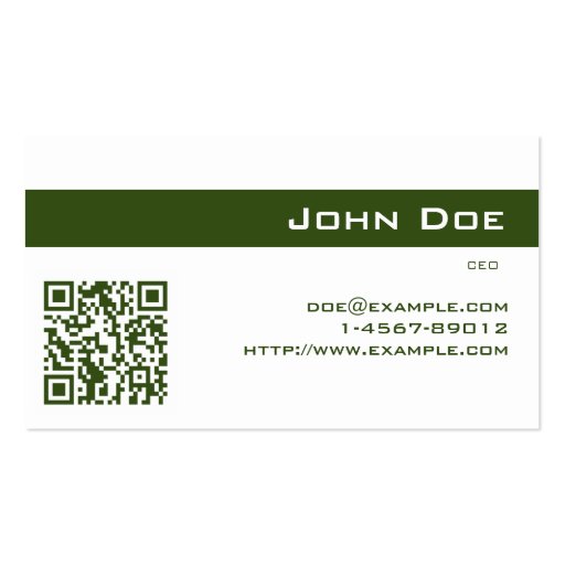 Business Card Imperial Green (front side)