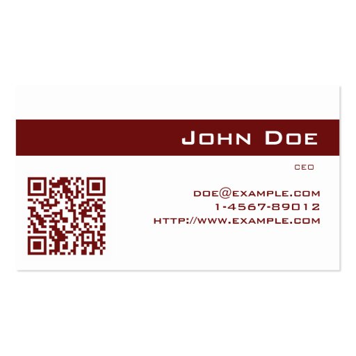 Business Card Imperial Red (front side)