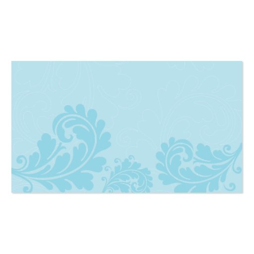 BUSINESS CARD :: jazzy photo aqua blue (back side)