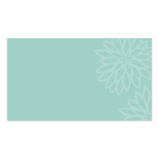BUSINESS CARD :: jazzy photo mint green (back side)