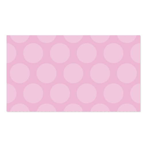 BUSINESS CARD large spot pattern pastel pale pink (back side)