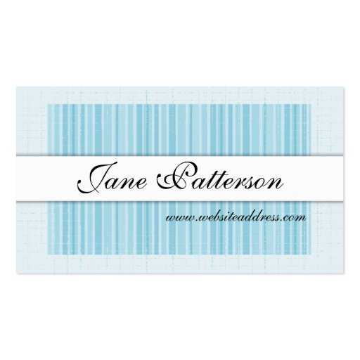 Business Card :: Light Blue Striped Designed (front side)