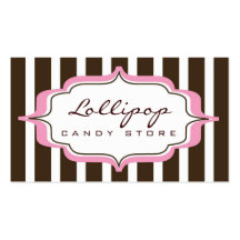 business card > lollipop [pink+chocolate]