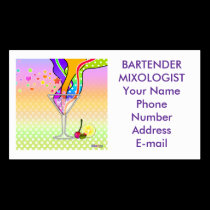 Business Card - Maxxed Pop Art Martini business cards
