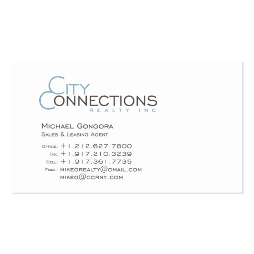 Business Card Michael Gongora (front side)