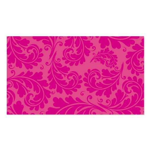 BUSINESS CARD modern bold flourish hot pink black (back side)