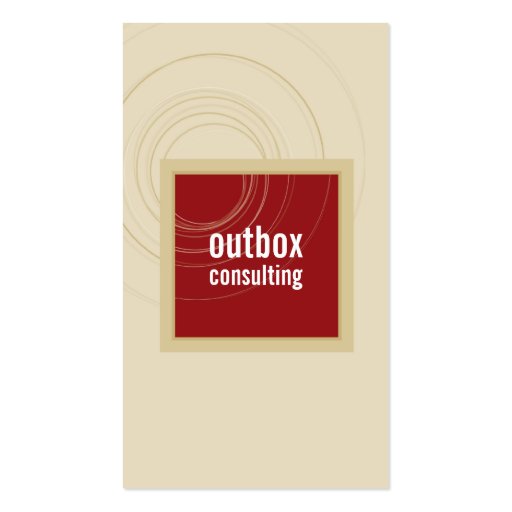 BUSINESS CARD modern box monogram maroon gold (front side)