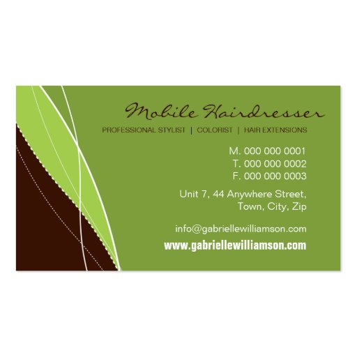 BUSINESS CARD :: modern elegance 10 (back side)