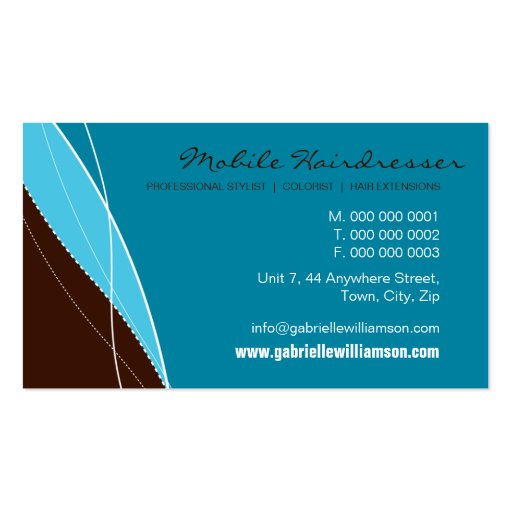 BUSINESS CARD :: modern elegance 9 (back side)