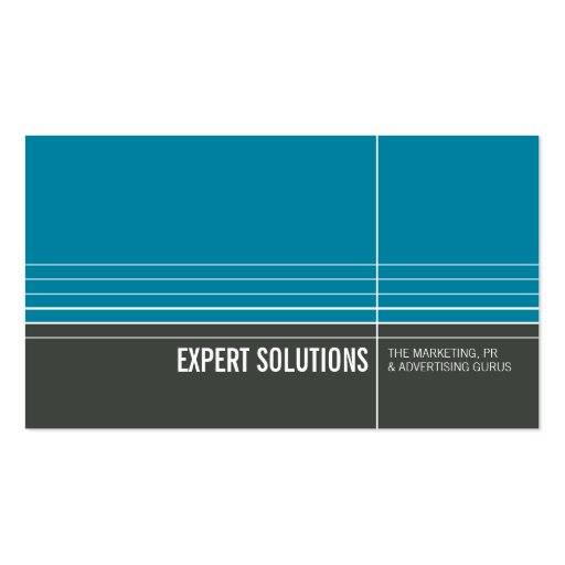 BUSINESS CARD modern minimal lines turquoise grey (front side)