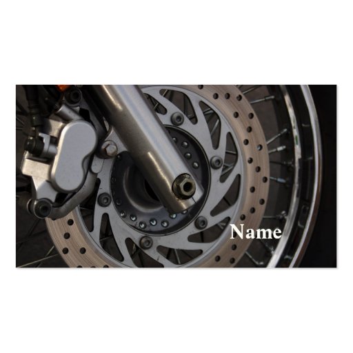 Business Card- Motorcycle Wheel (front side)