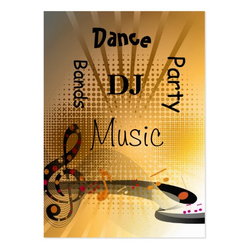 Business Card Music DJ Dance Party Bands (front side)