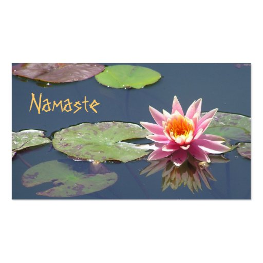 Business Card,  "Namaste" , Photo of Lotus Blossom