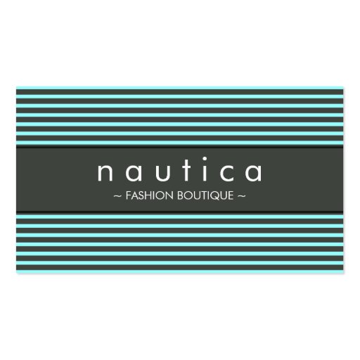 BUSINESS CARD :: nautical striped 11 (front side)