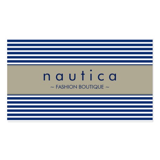 BUSINESS CARD :: nautical striped 25 (front side)