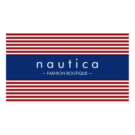 BUSINESS CARD :: nautical striped 30 (front side)