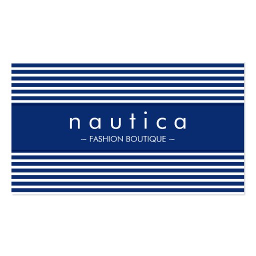BUSINESS CARD :: nautical striped 4 (front side)