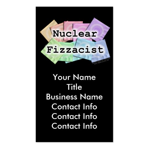 Business Card - NUCLEAR FIZZACIST (front side)