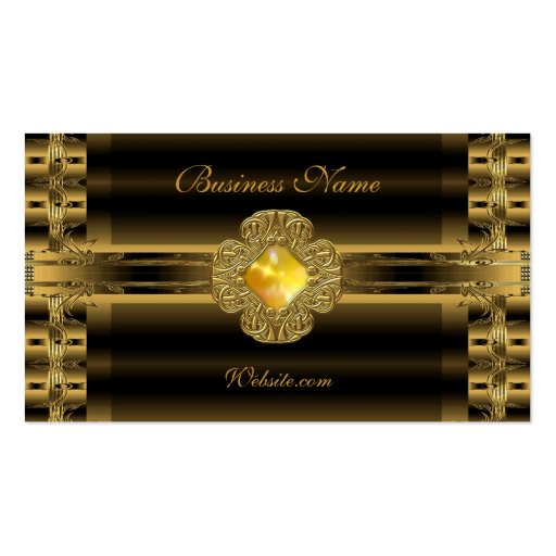 Business Card Old Gold Art Deco Jewel (front side)
