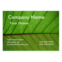 Business Card on a Leaf