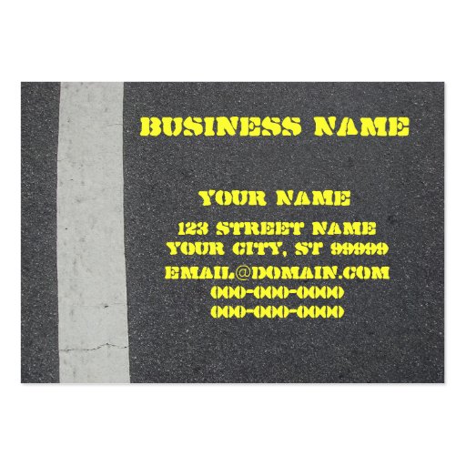 Business Card on Asphalt (front side)