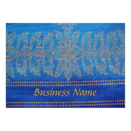 Business Card on Sari Cloth (front side)